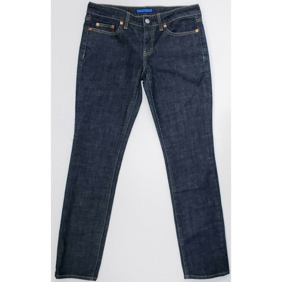 Martin + Osa Jeans 28 Long Slim Fit Dark Wash Straight Leg Mid Rise - Picture 1 of 7